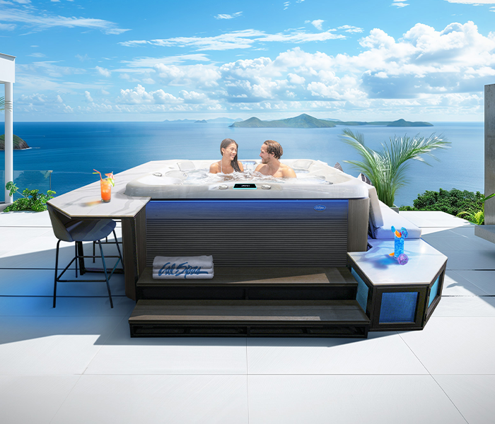 Calspas hot tub being used in a family setting - Milldale Southington